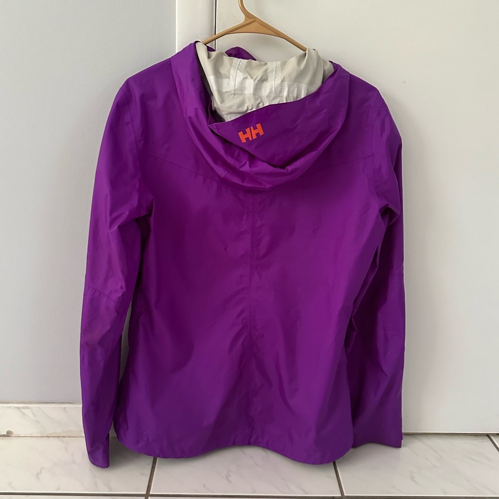 Purple Helly Hansen Rain Jacket Size Medium